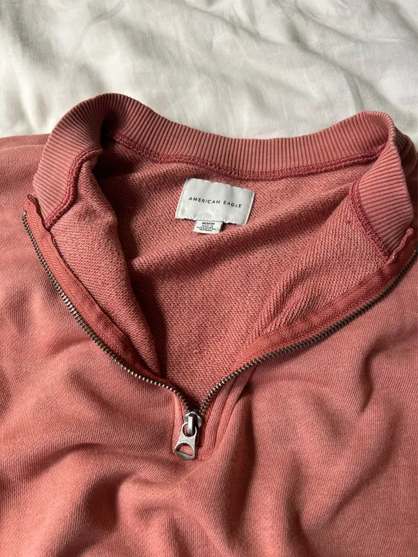 American Eagle fleece half zip up sweatshirt - Image 5