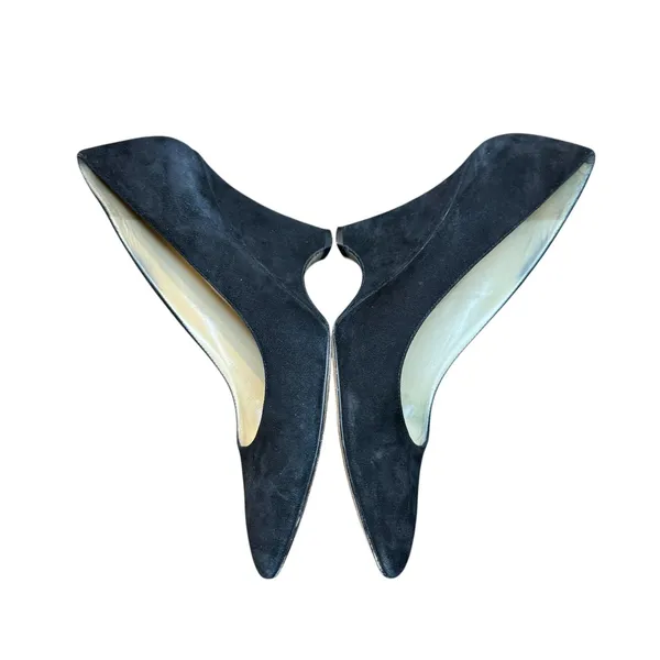 Kate Spade Shoes Womens Size 8 Black Suede Pointed‎ Toe High Heel Pumps Italy - Image 5