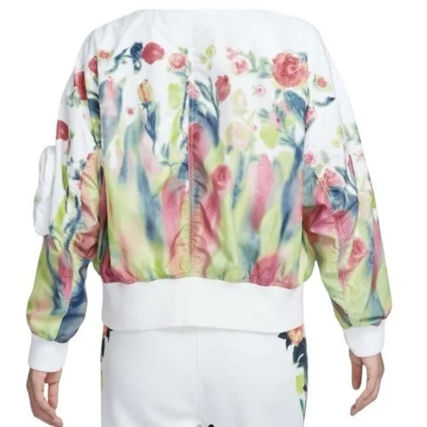 NIKE Sportswear Artist Collection Bomber Jacket Sail White Size L NEW - Image 6