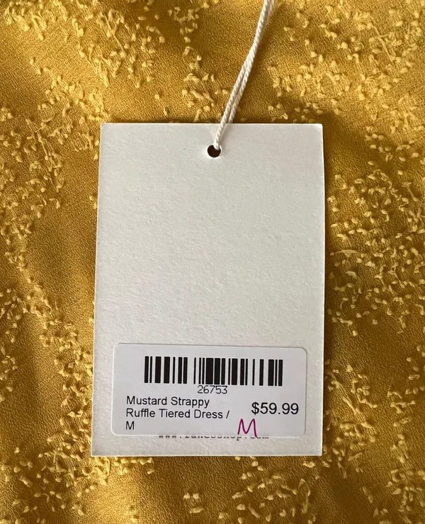 Boutique Mustard Short Dress Yellow Size 6 - Image 5
