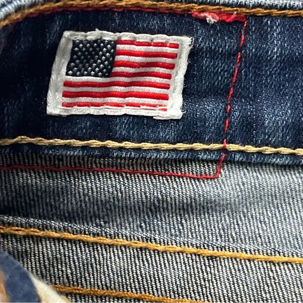 True Religion Becky Womens Size 27 Blue Denim Jean Distressed Low Rise *FLAWED‎ - Image 6