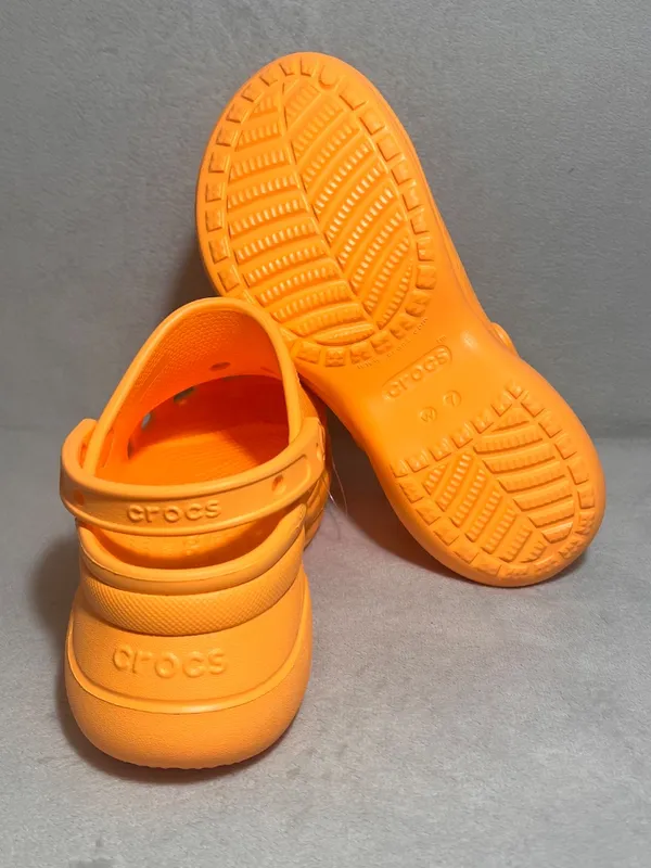 CROCS Siren Platform Clogs Orange Women's Size 7 Chunky Heel Y2K Sandals Comfort - Image 13