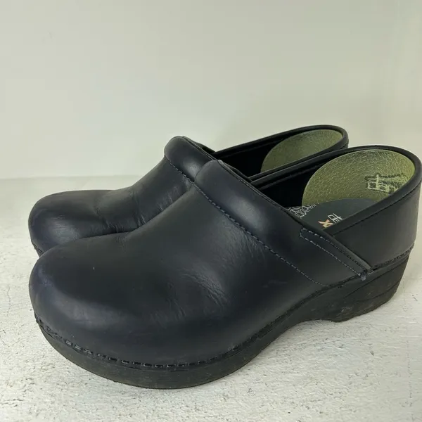 Dansko Black Leather Clogs - Image 3
