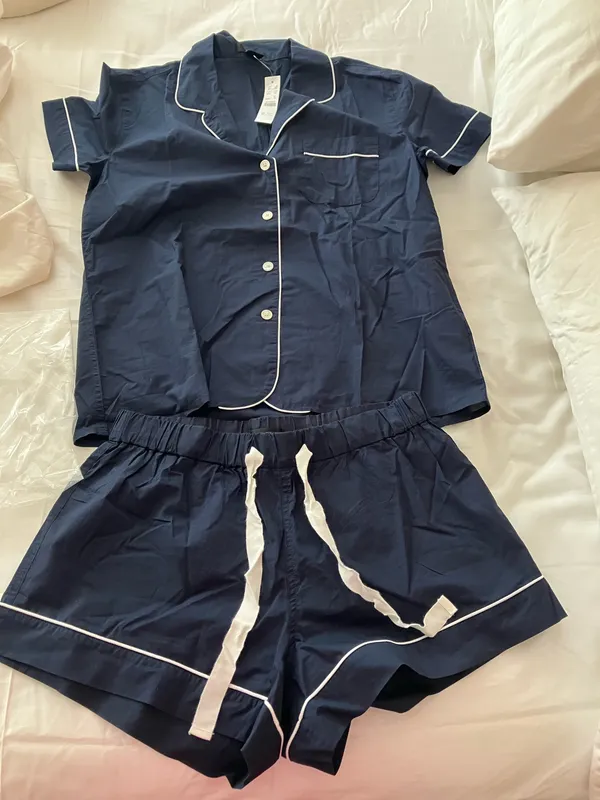 J. Crew Pajama short set in end-on-end cotton - Image 3