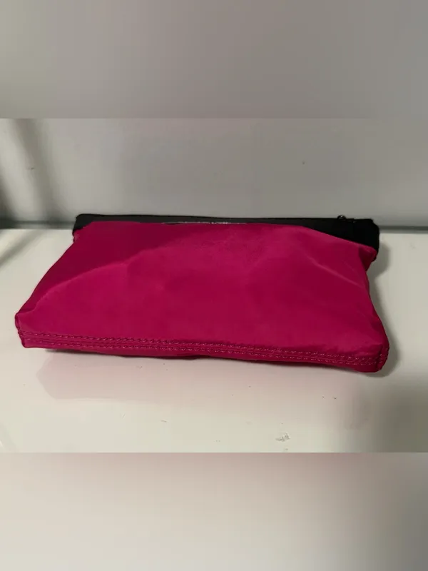 Burberry Hot Pink Nylon Cosmetic Pouch with Black Trim - Image 5