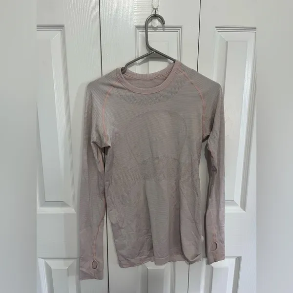 Lululemon Swiftly Tech Long Sleeve Tee Blush Pink Size 8 - Image 5