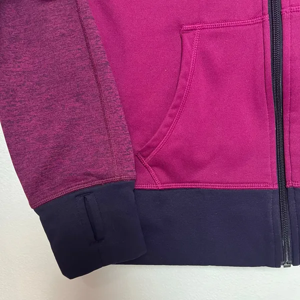 Nike Pink Fleece Performance Therma-Fit Full Zip Hoodie Jacket Medium - Image 2