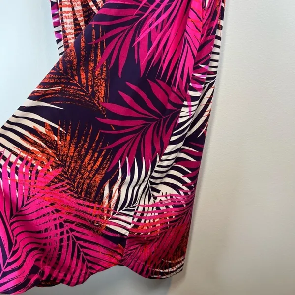BeachLunchLounge Kayla Shift Dress Pink Purple Tropical Vacation Summer Flowy 1X - Image 8
