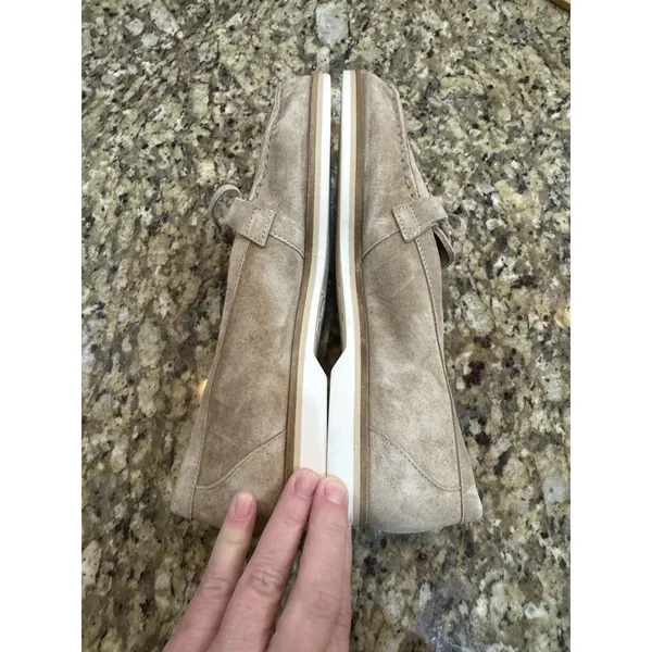 Paul Green Dusty Flats in a soft suede beige Size 5.5 US 8 Loafer Bow - Image 6