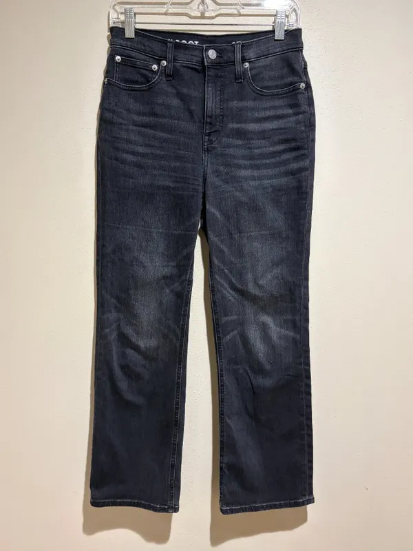 J Crew High Rise Slim Demi Boot Jean in Charcoal Wash - Image 3