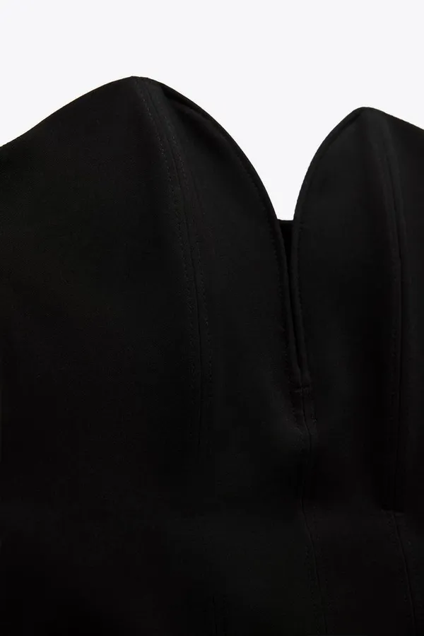 ZARA top black corset sleeveless bodysuit - Image 8