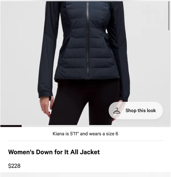 Lululemon Down For It All Jacket - Image 2