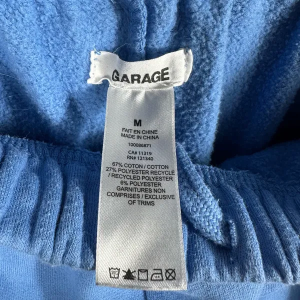 Garage Blue Jogger Sweatpants Women’s Size M Fleece Lined‎ Elastic Waist Pants - Image 7