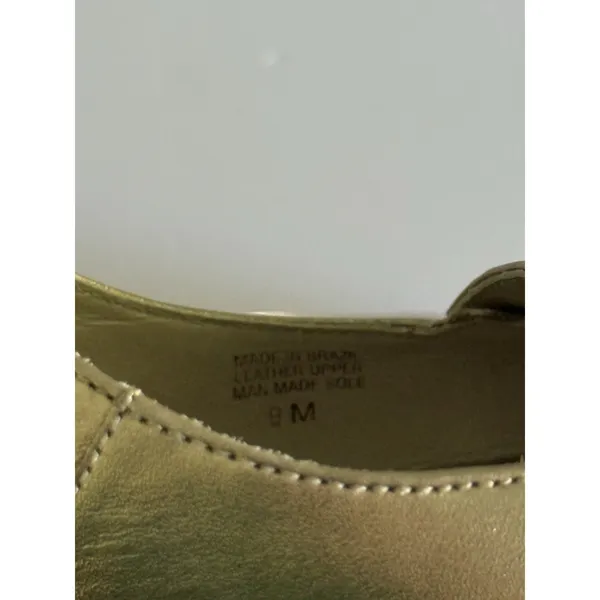 Lilly Pulitzer Slingback Heels Women's Size 9M Gold Metallic Pointed Toe Strap - Image 6
