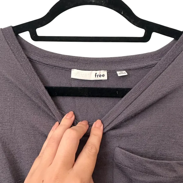 ARITZIA Wilfred Free Twist Front Top Gray‎ Medium - Image 4