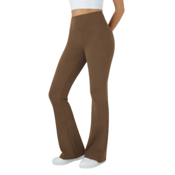 HALARA Day Stretch High Waist Flare Yoga Pant Sz XL Brown Athletic Travel Casual - Image 2