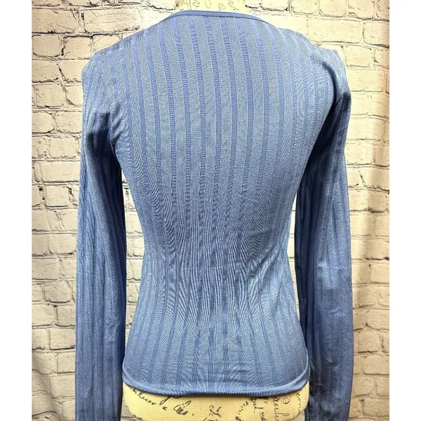 Free People Lucky You Layering Scoop Neck Top Blue M/L - Image 11