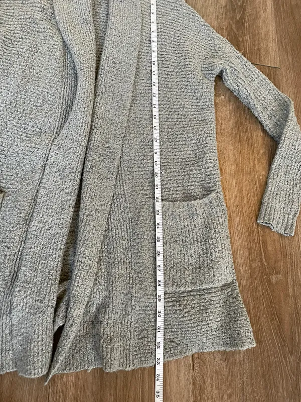 American Eagle Outfitters open front knit cardigan grey cozy long Women’s sz XS - Image 12