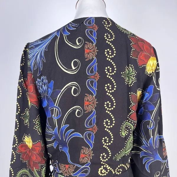 NWOT Farm Rio x Anthropologie Mixed Arabesque Scarves Wrap Mini Dress Size M - Image 9