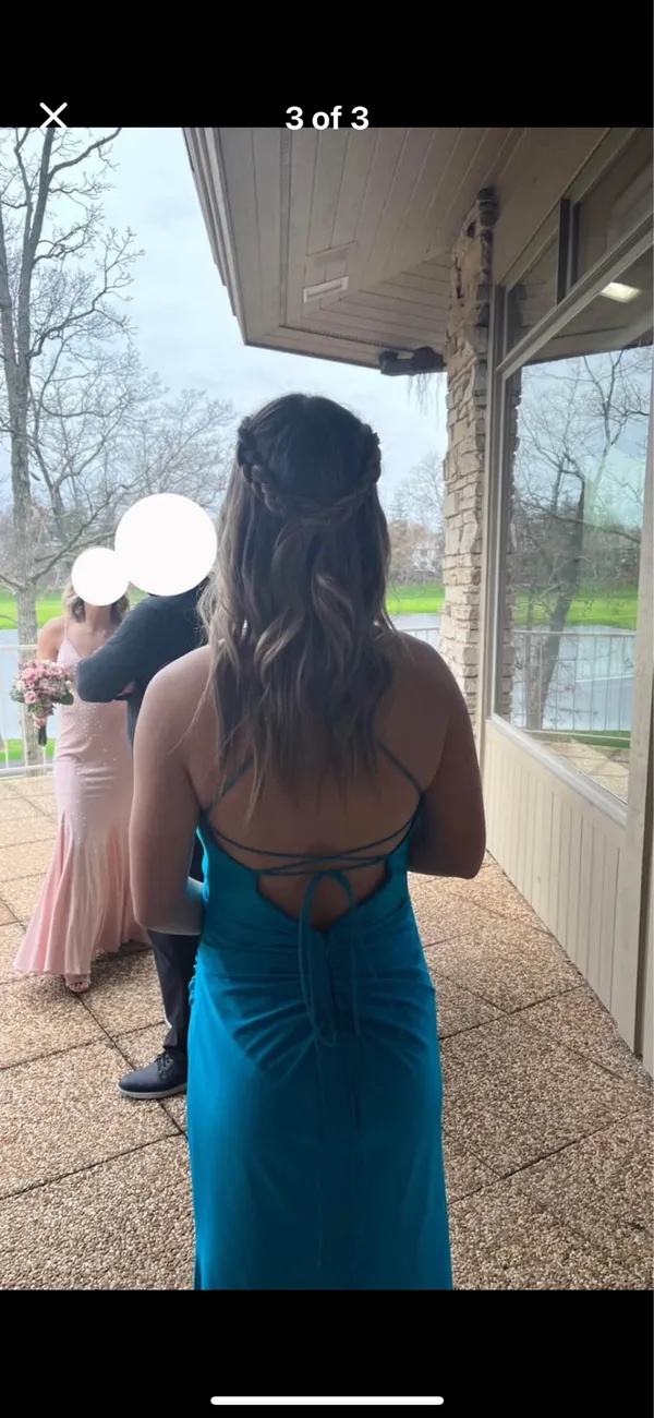 Camille La Vie Prom Dress Blue Long - Image 3