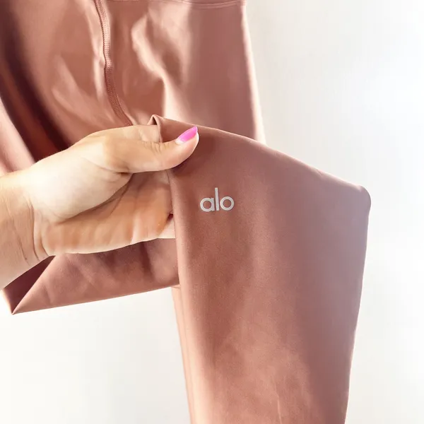 Alo Yoga Airlift 7/8 High-Waisted Leggings Dusty Rose Pink Small - Image 5