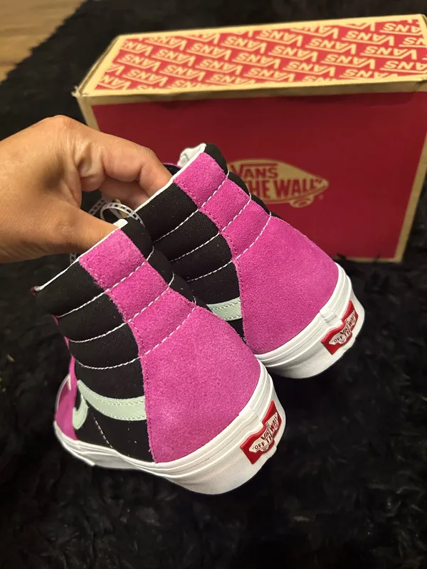 VANS sk8-hi top multicolored suede lace up skater shoes sneakers women’s 9 new - Image 4