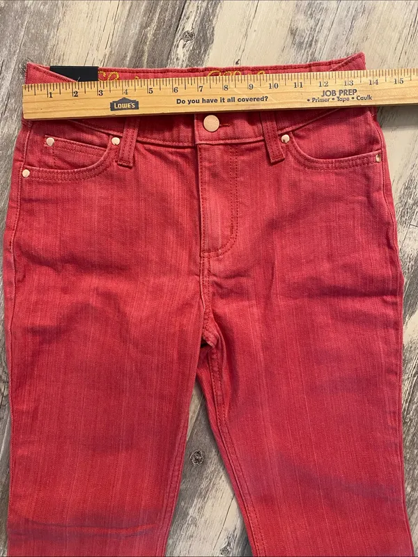 NWT Wrangler x Lainey Wilson Bootcut Flare Western Cowgirl Jeans Red W27 x L31 - Image 2