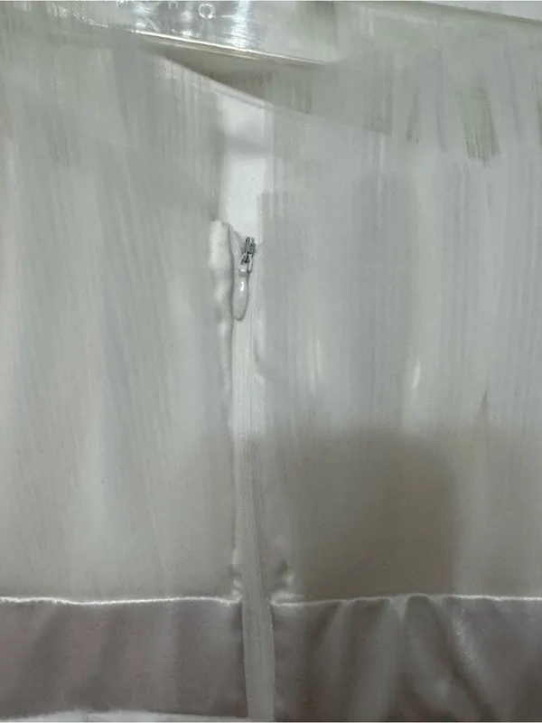 Strapless mini white tulle dress - Image 4