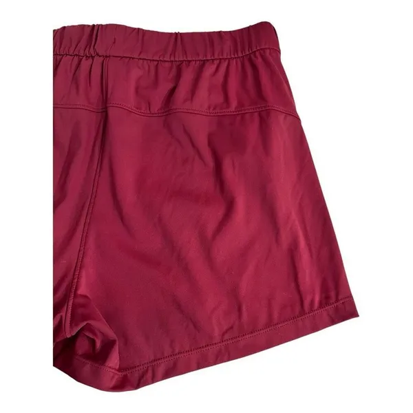 Willit Women's Red Burgundy Active Shorts Size L Pockets Elastic-Waist Sports - Image 5