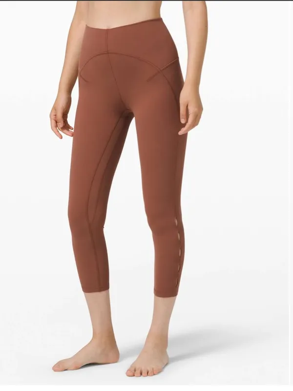 Lululemon Unlimit high‎ rise crop 23” keyhole in ancient copper 4 - Image 9
