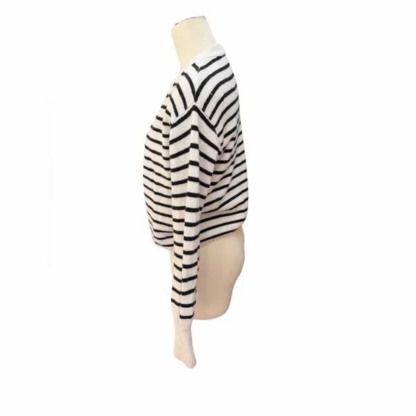 Reformation Black and White Striped Sweater cashmere size‎ xs - Image 4