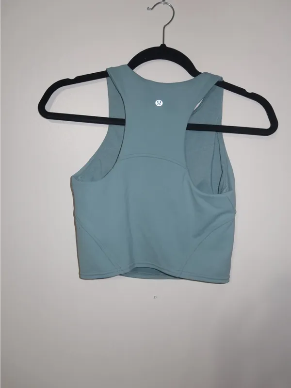 lululemon athletica High-Neck Crop Tank in Dusty Blue - Image 2