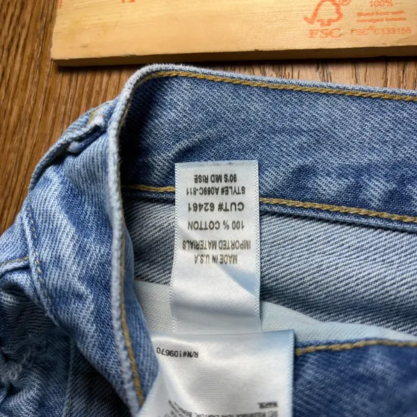 AGOLDE 90's‎ High Rise Loose Fit Distressed Jeans Light Wash Blue Size 30 Grunge - Image 6