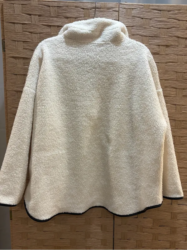 $178 NWOT Lilly Pulitzer SOREEN SHERPA POPOVER, COCONUT size L - Image 7