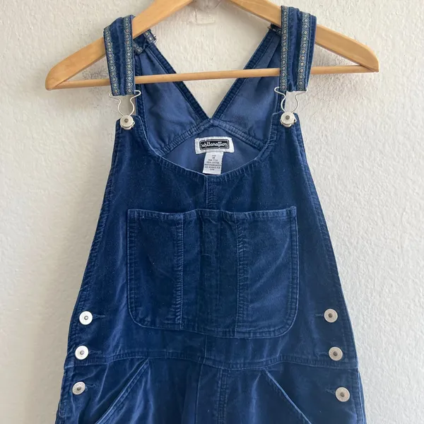 American Vintage XHILARATION Vintage Y2K Velour Navy Blue Relaxed Leg Jumpsuit Womens Medium - Image 3