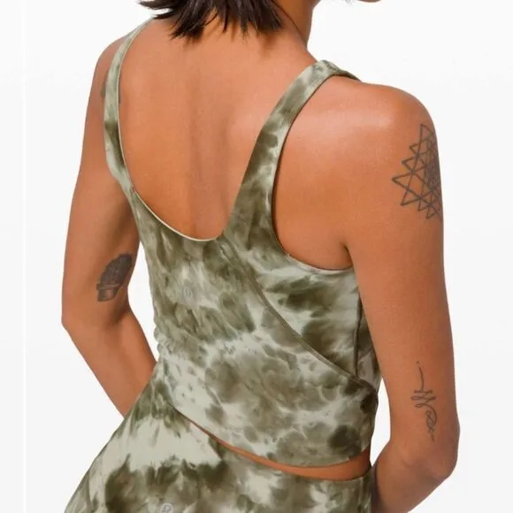 Lululemon Women’s 6 Align Tank‎ Top Diamond Dye Light Sage Army Green Olive New - Image 7