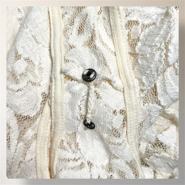 Free People Ivory Miles of Lace Mini Dress Sleeveless Boho Spring Wedding Guest‎ - Image 9