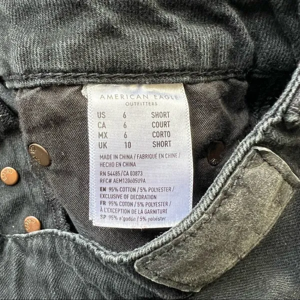 AEO 5 Button Distressed Hi Rise Festival Mini Skirt Women’s Size 6 - Image 9