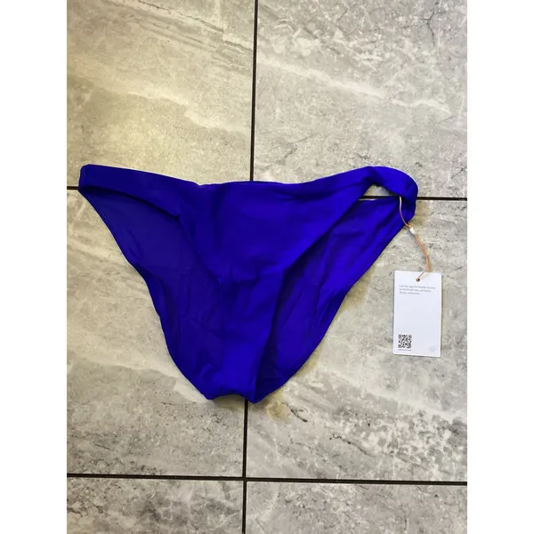 Quince Italian Low-Rise Bikini Bottom Electric Blue Womens Size M New ATG001 - Image 2