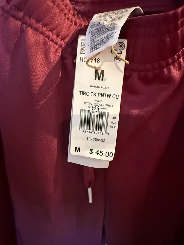Adidas Women’s retro track sweatpants (wine) size medium - Image 3