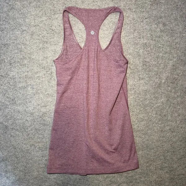 Lululemon Women’s Tank Top 6 Heathered Purple Sleeveless Racerback Athletic - Image 2