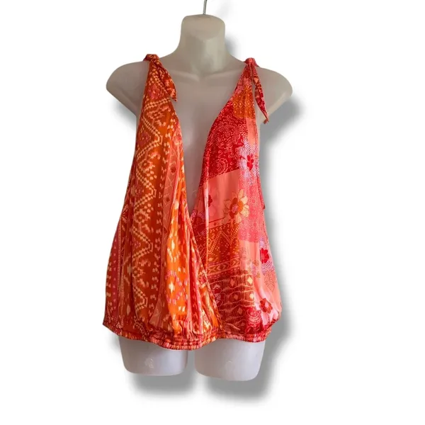 Free People Tied To You Tank Top in Lemonade color combo NEW size medium - Image 3