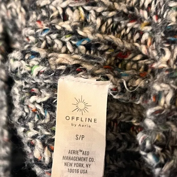Offline By Aerie Multi Color Marled Knit Quarter Zip Pullover Size Small‎ - Image 9