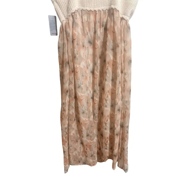 Stitchdrop Crochet Floral Maxi Dress Womens Size M Pink NWT Mixed Media Boho - Image 13