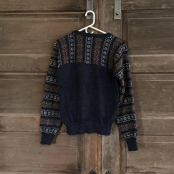 Vintage LEVI'S‎ Women’s Christmas Sweater Crew Size Medium - Image 5
