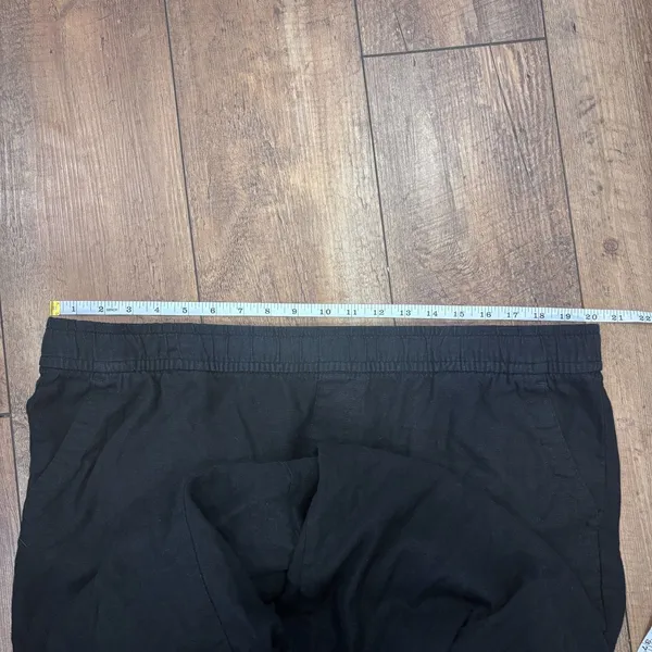Old Navy High-Waisted Linen-Blend Wide-Leg Pants Black Summer Capsule Sz XL - Image 8