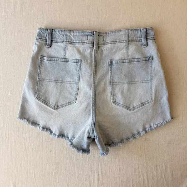 We The Free CVRY High Rise Denim Cutoff Shorts Womens 31 Light Blue Wash - Image 10