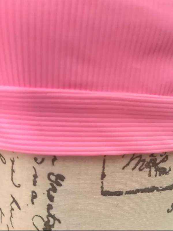 Frankie's Bikinis Hot Neon Pink Ribbed Gavin Bralette Bikini Top Adjustable Straps - Image 8