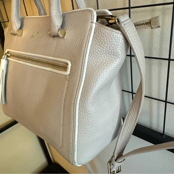 Kate Spade Allyn Chester Leather‎ Crossbody Satchel Purse, Tassel - Image 3