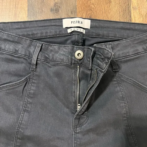 Pistola Women’s Hannah Cargo Gray Skinny Zipper Pant Jeans - Image 4